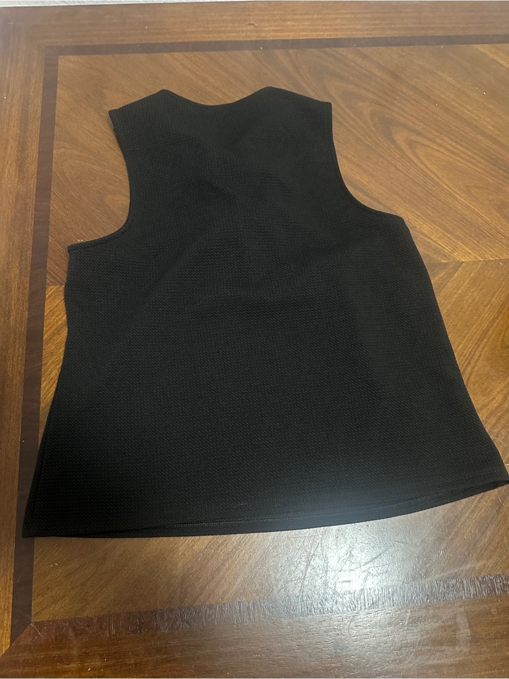 Express Black Ribbed Textured Buckle Tank Top